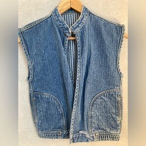 Vintage Jordache Denim reversible Sleeveless Vest